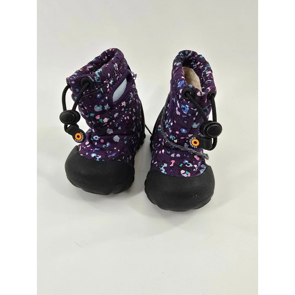Bogs B-Moc Snow Lilt Purple Confetti Waterproof Winter Boots Infant 4 72757K-540 - Picture 1 of 8